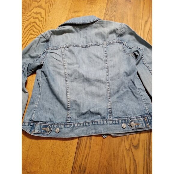 OLD NAVY Denim Jacket Jeans Womens MEDIUM Denim BLUE Preowned Summer Spring - Picture 11 of 12